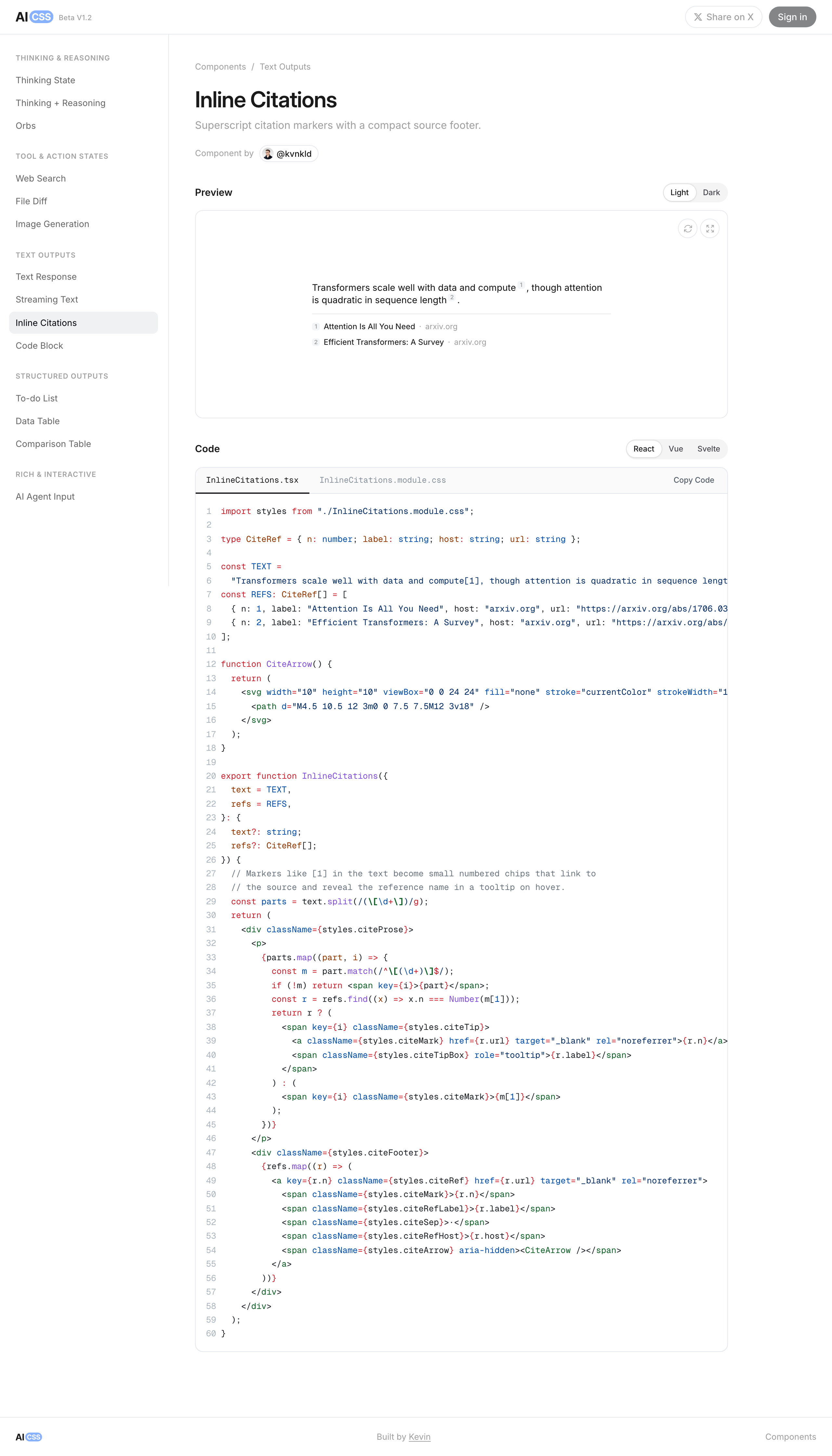 aicss.dev inline-citations 原站截图