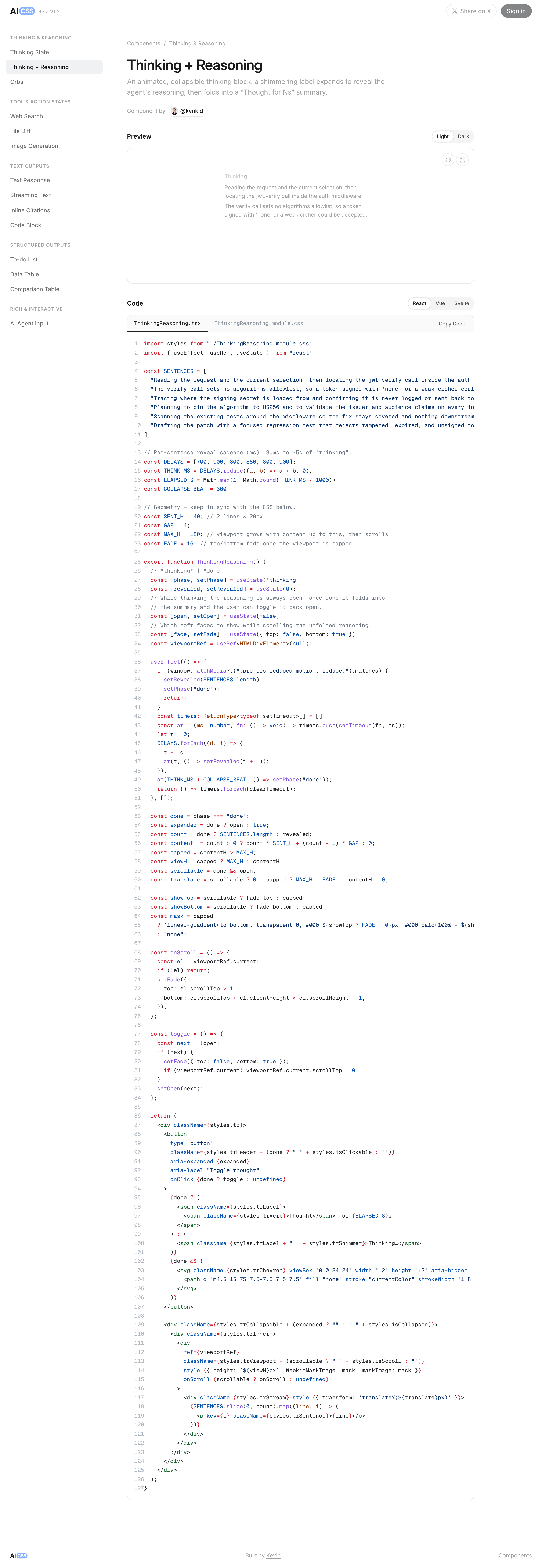 aicss.dev thinking-reasoning 原站截图