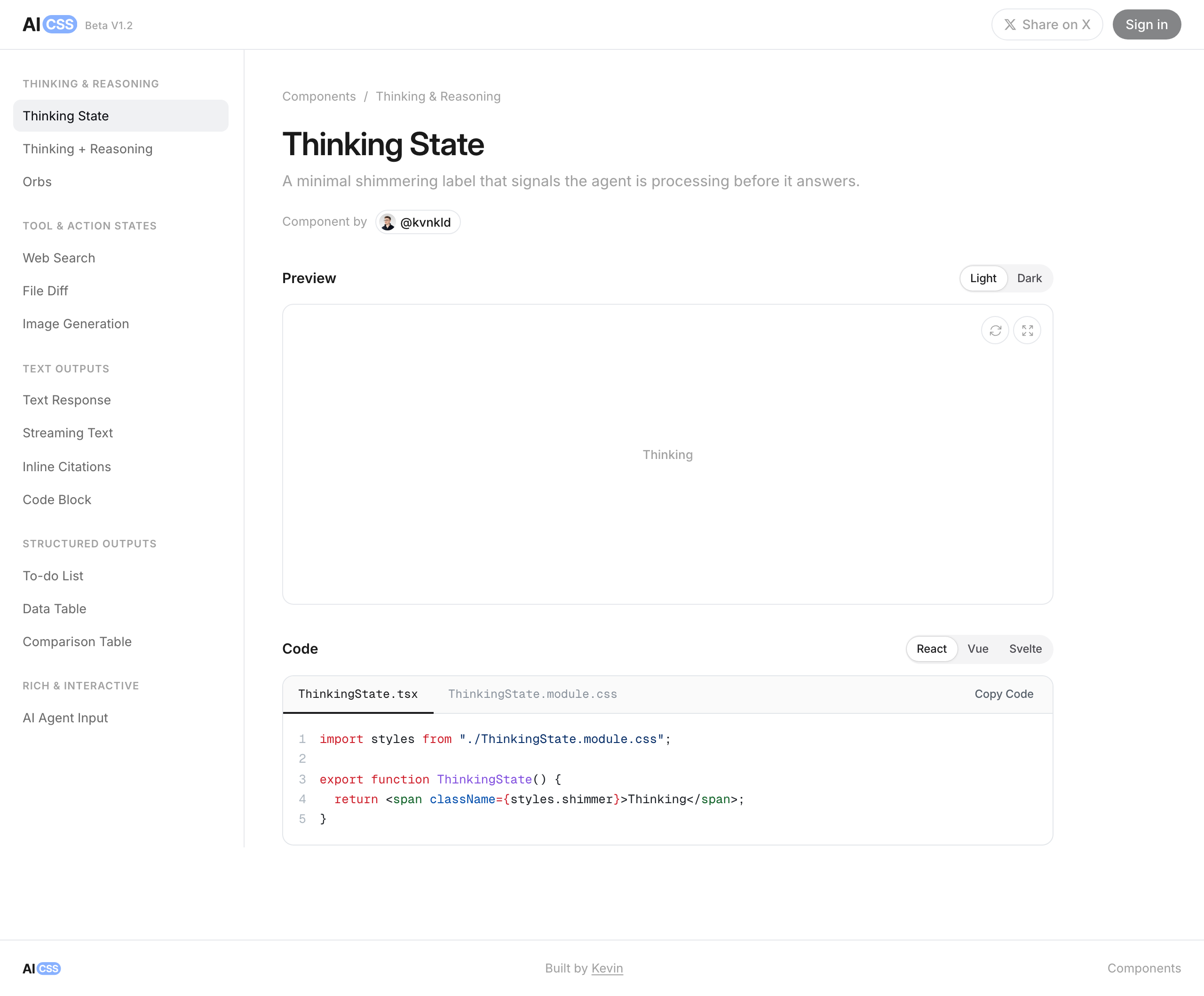 aicss.dev thinking-state 原站截图