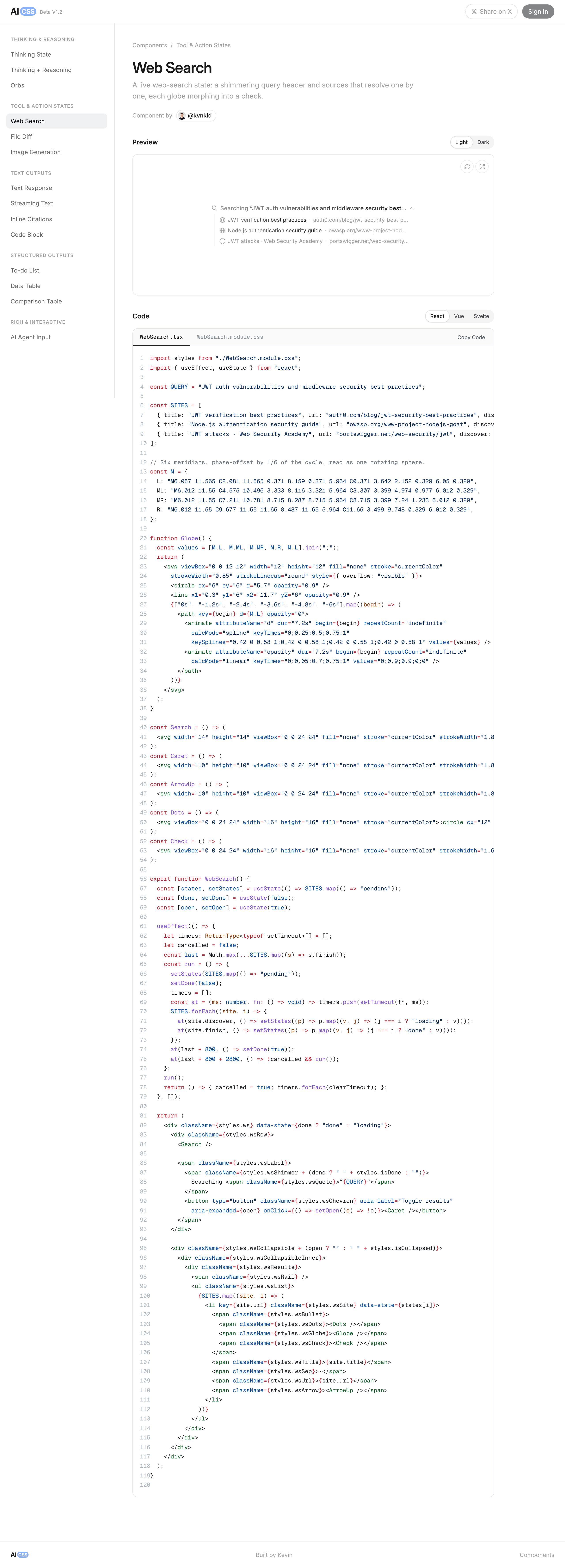 aicss.dev web-search 原站截图